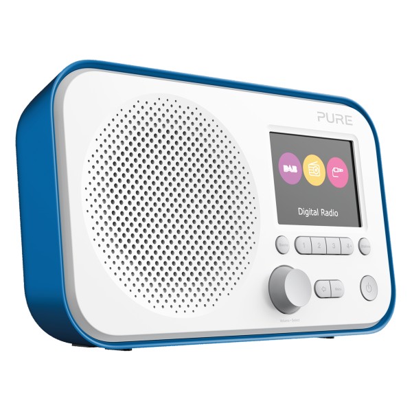 Pure - Elan E3 - Blu - Portatile DAB / DAB + e Radio FM con Schermo a Colori - Radio Digitale di Alta Qualità