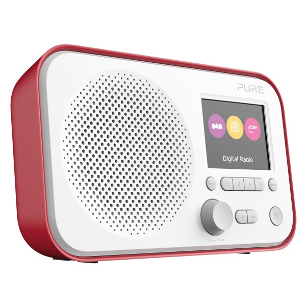 Pure - Elan E3 - Red - Portable DAB/DAB+ and FM Radio with Colour Display - High Quality Digital Radio