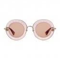 Gucci - Round Sunglasses - L'Aveugle Par Amour - Gold - Turtle - Gucci Eyewear