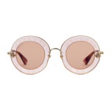 Gucci - Round Sunglasses - L'Aveugle Par Amour - Gold - Turtle - Gucci Eyewear