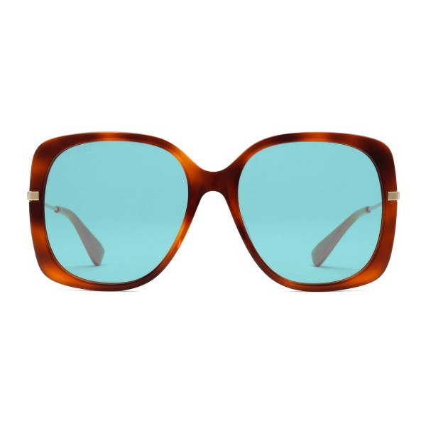 Gucci - Square Acetate Sunglasses - Turtle - Gucci Eyewear