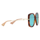 Gucci - Square Acetate Sunglasses - Turtle - Gucci Eyewear