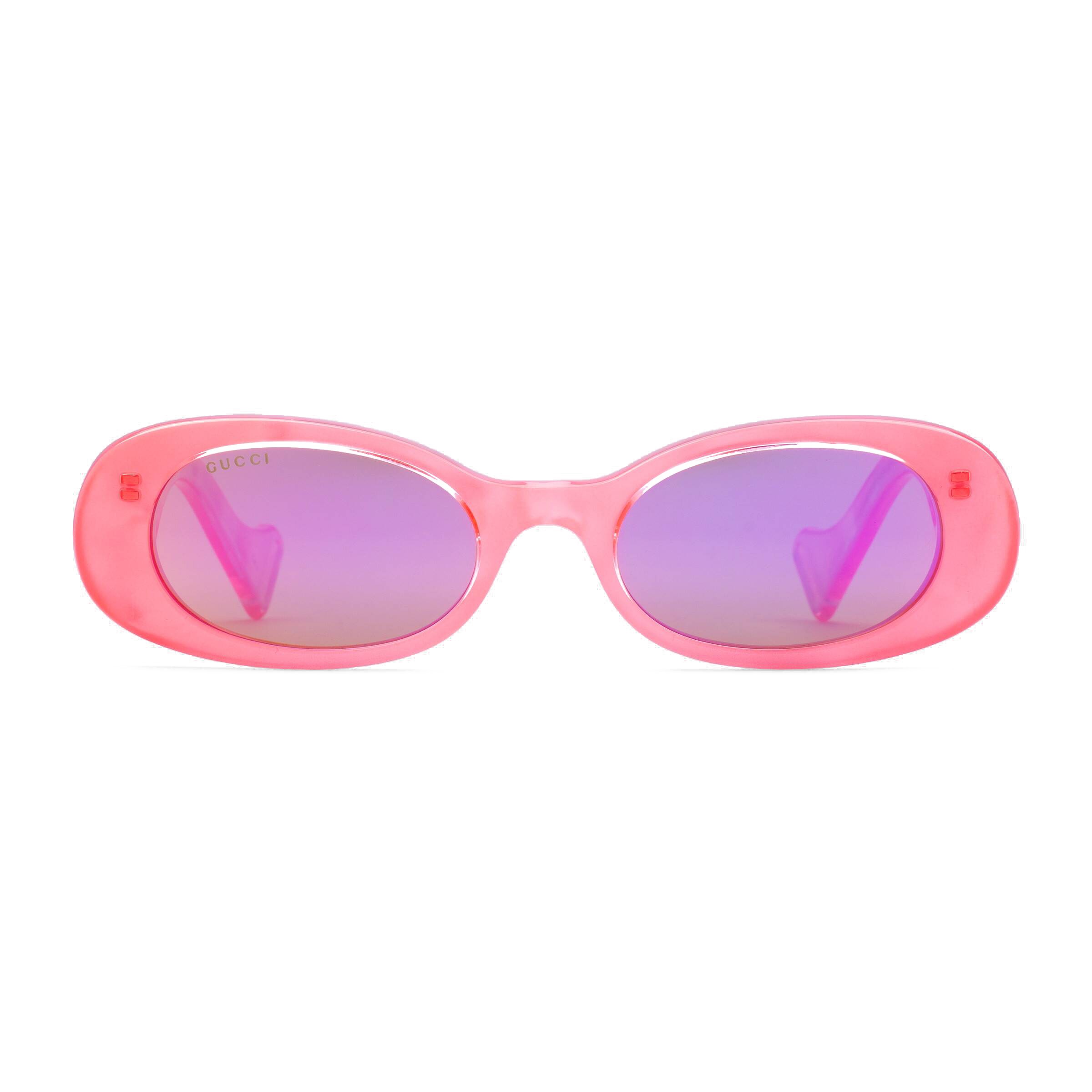 Gucci - Oval Sunglasses - Pink - Gucci 