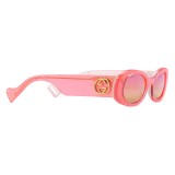 Gucci - Occhiali da Sole Ovali - Rosa - Gucci Eyewear