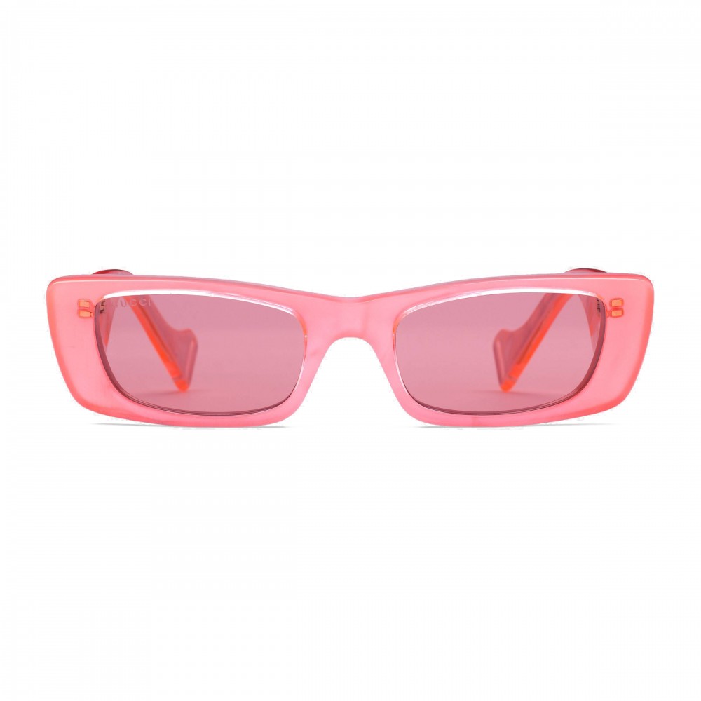 delicacy Shiny suggest Gucci - Rectangular Sunglasses - Pink Fluo - Gucci Eyewear - Avvenice