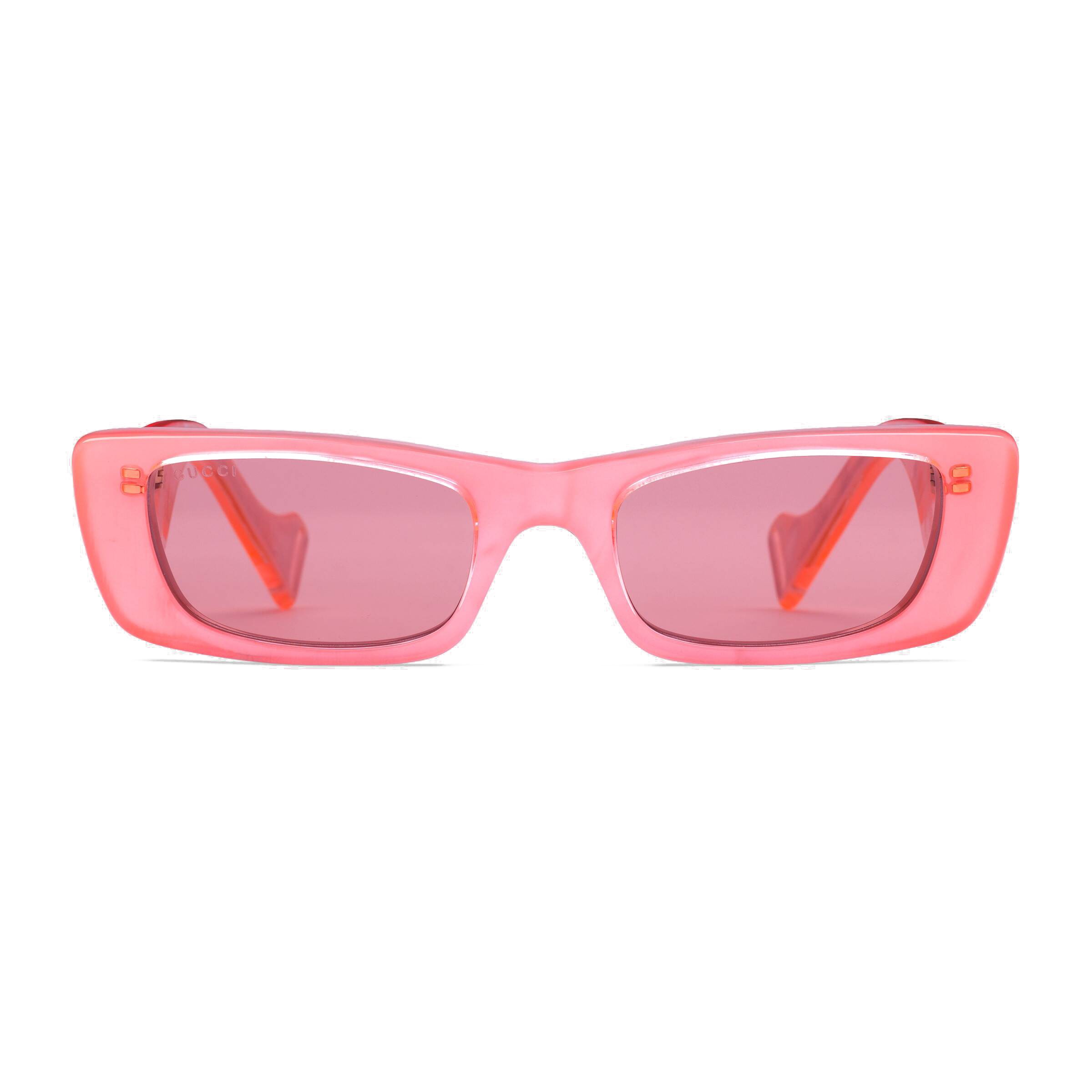 Gucci - Rectangular Sunglasses - Pink Fluo - Gucci Eyewear - Avvenice