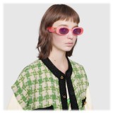 Gucci - Occhiali da Sole Ovali - Rosa - Gucci Eyewear