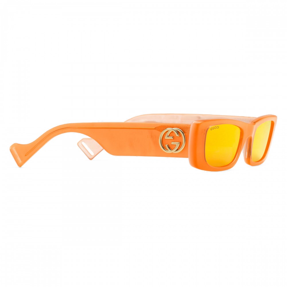 Gucci - Rectangular Sunglasses - Orange 