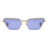 Gucci - Rectangular Sunglasses - Gold Blue - Gucci Eyewear