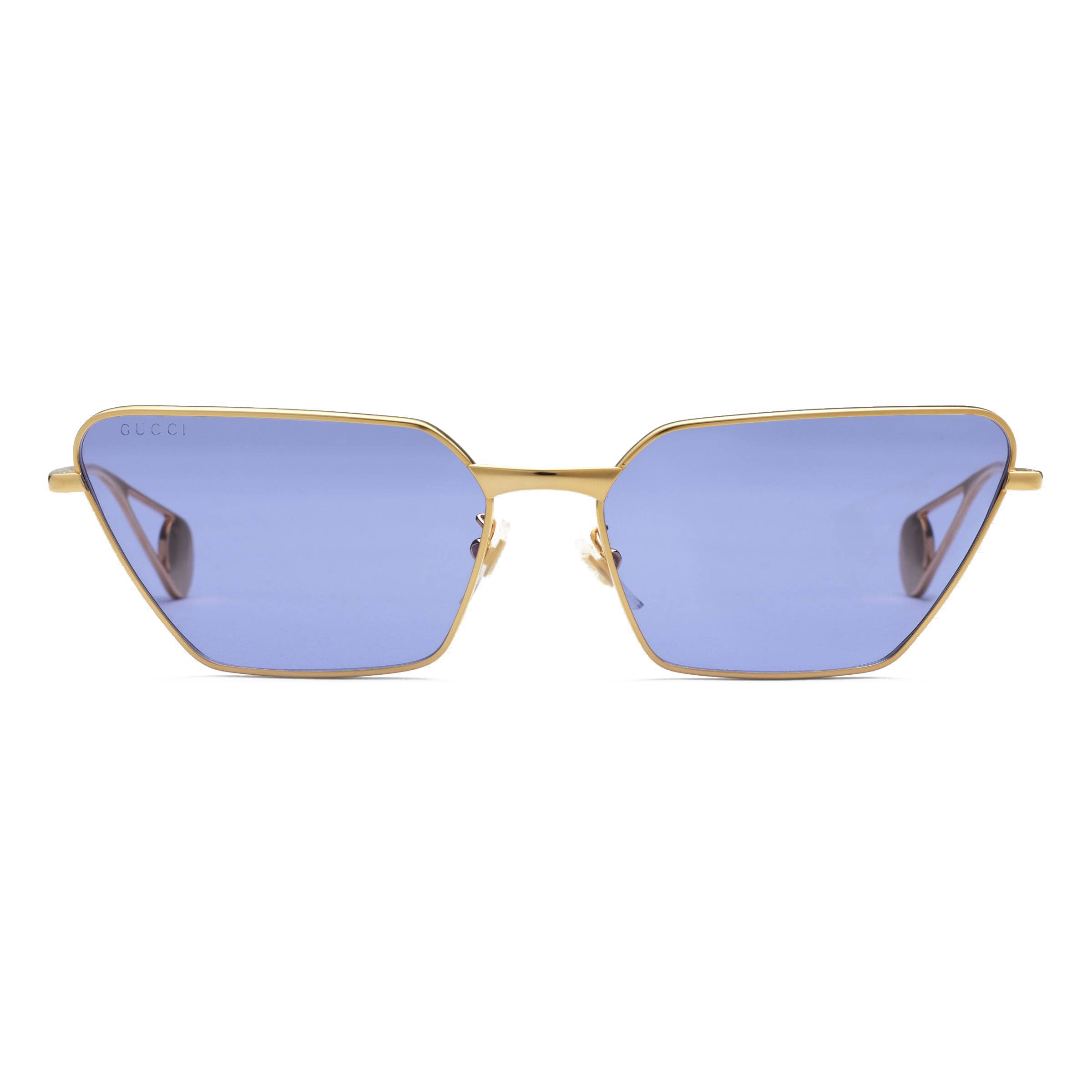 Gucci - Rectangular Sunglasses - Gold 