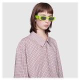 Gucci - Occhiali da Sole Rettangolari - Giallo Fluo - Gucci Eyewear