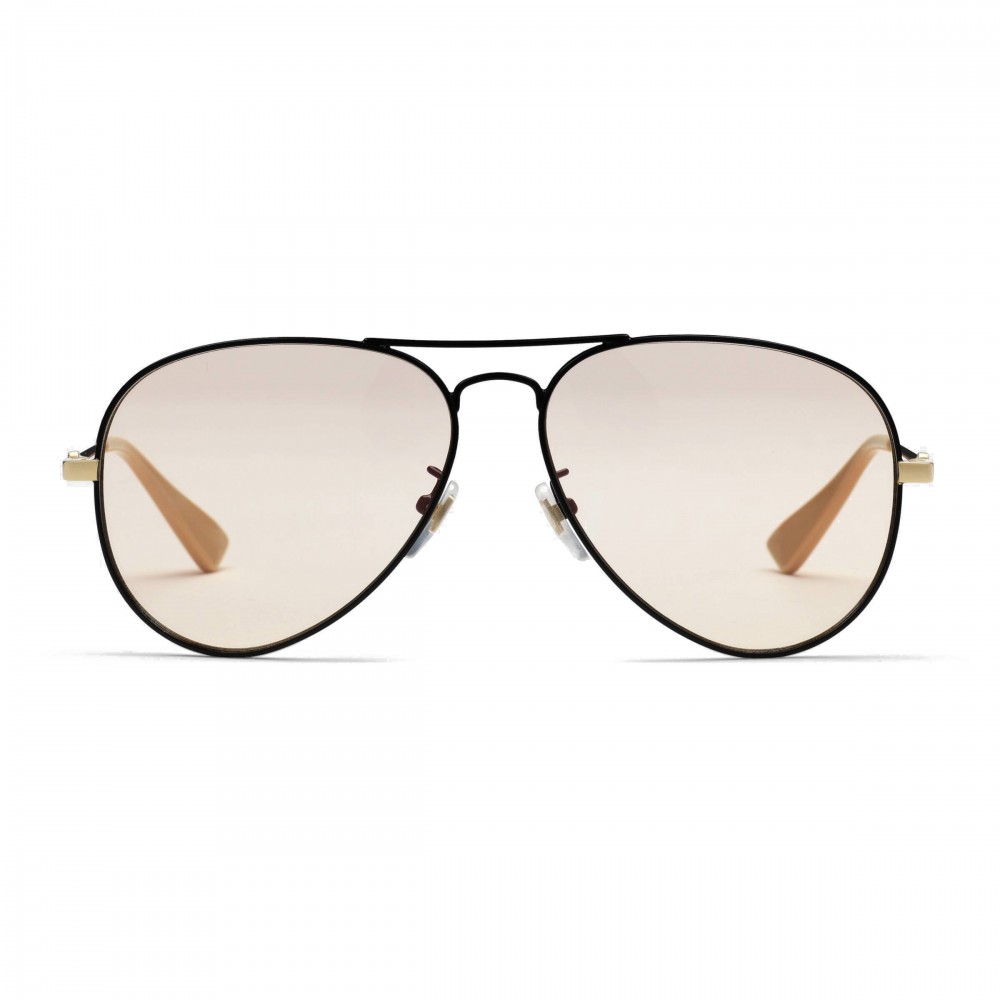 Gold Classic Flexible Metal Tinted Sunglasses with Light Yellow Sunwear  Lenses - Roots