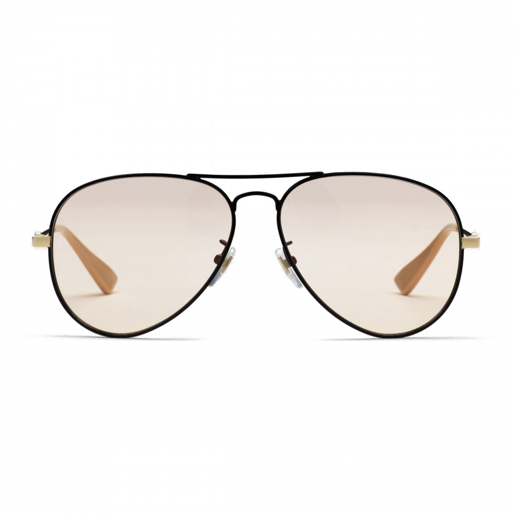 Gucci - Occhiali da Sole Rotondi in Acetato - Acetato Nero Lenti Gialle -  Gucci Eyewear - Avvenice