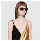 Gucci - Occhiali da Sole Rettangolari - Oro Grigio - Gucci Eyewear
