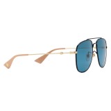 Gucci - Aviator Sunglassed - Black Blue - Gucci Eyewear