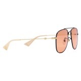 Gucci - Aviator Sunglassed - Black Orange - Gucci Eyewear
