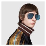 Gucci - Occhiali da Sole Aviator - Nero Blu - Gucci Eyewear