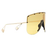 Gucci - Occhiali da Sole a Maschera con Rivetti a Stella - Giallo - Gucci Eyewear