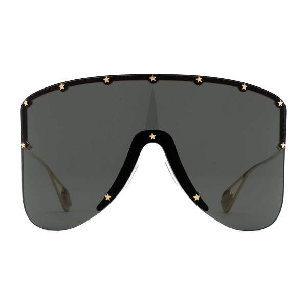 Gucci - Mask Sunglassed with Star Rivets - Black - Gucci Eyewear