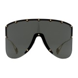 Gucci - Occhiali da Sole a Maschera con Rivetti a Stella - Nero - Gucci Eyewear