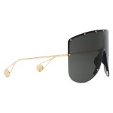 Gucci - Occhiali da Sole a Maschera con Rivetti a Stella - Nero - Gucci Eyewear