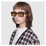 Gucci - Occhiali da Sole Rettangolari in Acetato - Tartaruga - Gucci Eyewear