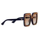 Gucci - Square Acetate Sunglasses Elton John - Dark Blue - Gucci Eyewear