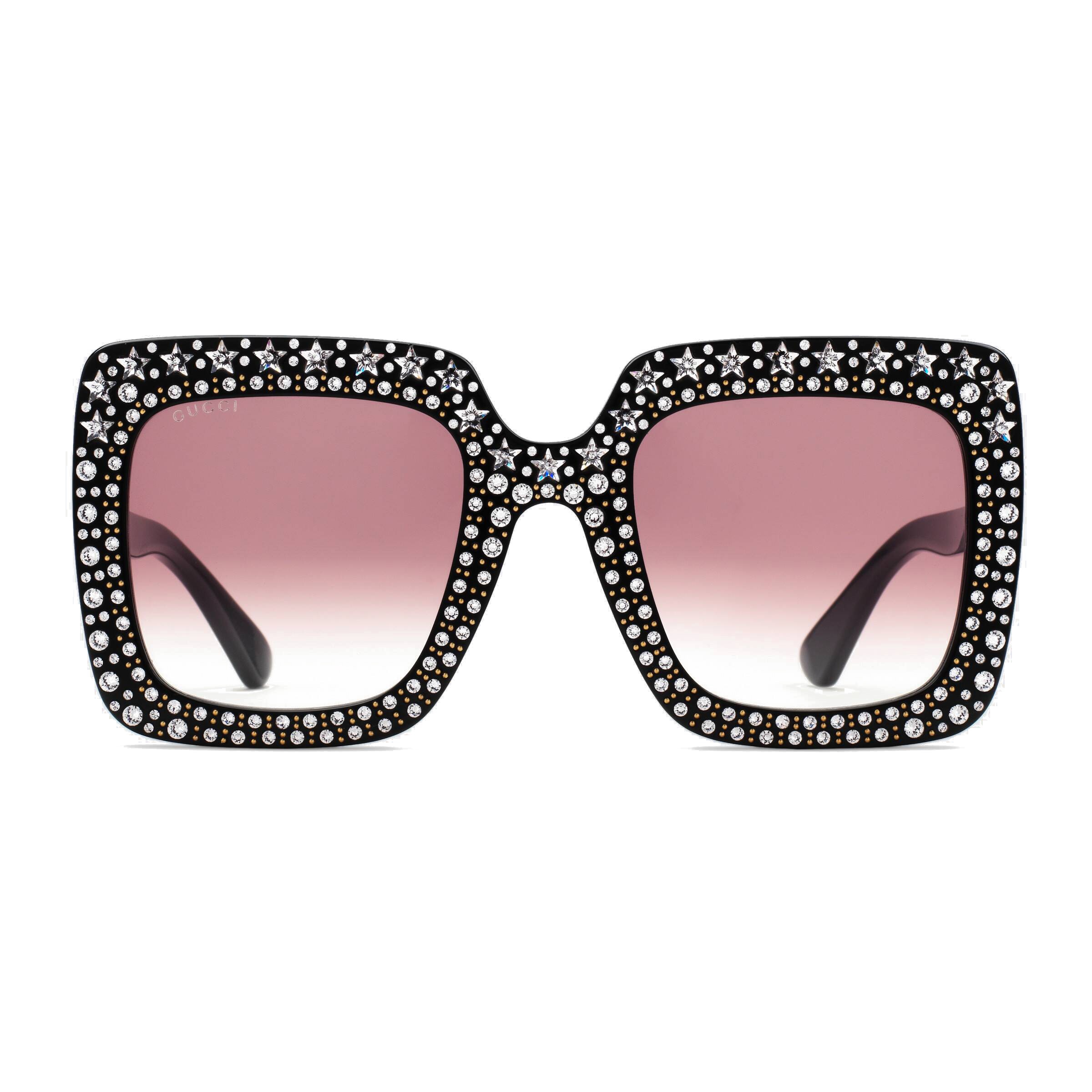 Gucci - Square Acetate Sunglasses with 