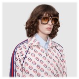 Gucci - Occhiali da Sole Quadrati Oversize Elton John - Blu Scuro - Gucci Eyewear