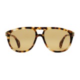 Gucci - Aviator Sunglassed with Web Enamel - Turtle - Gucci Eyewear