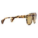 Gucci - Aviator Sunglassed with Web Enamel - Turtle - Gucci Eyewear