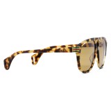 Gucci - Occhiali da Sole Aviator con Smalto Web - Tartaruga - Gucci Eyewear