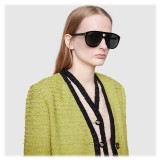 Gucci - Occhiali da Sole Aviator con Smalto - Tartaruga Scuro - Gucci Eyewear