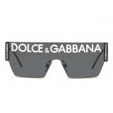 Dolce & Gabbana - Mask Sunglasses DG Logo - Black - Dolce & Gabbana Eyewear