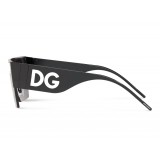Dolce & Gabbana - Occhiale da Sole a Maschera DG Logo - Nero - Dolce & Gabbana Eyewear