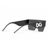 Dolce & Gabbana - Mask Sunglasses DG Logo - Black - Dolce & Gabbana Eyewear