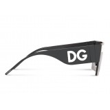 Dolce & Gabbana - Occhiale da Sole a Maschera DG Logo - Nero - Dolce & Gabbana Eyewear