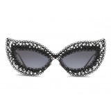 Dolce & Gabbana - Occhiale da Sole Cat Eye Filigree - Nero e Perle - Dolce & Gabbana Eyewear