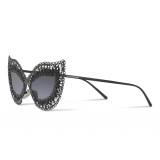 Dolce & Gabbana - Occhiale da Sole Cat Eye Filigree - Nero e Perle - Dolce & Gabbana Eyewear