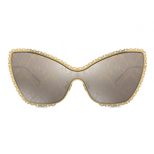 Dolce & Gabbana - Cat Eye Sunglasses Devotion - Gold Damasco - Dolce & Gabbana Eyewear