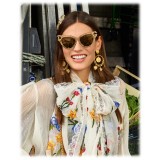 Dolce & Gabbana - Cat Eye Sunglasses Devotion - Gold Barocco - Dolce & Gabbana Eyewear