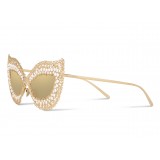 Dolce & Gabbana - Occhiale da Sole Cat Eye Filigree - Oro - Dolce & Gabbana Eyewear