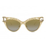 Dolce & Gabbana - Cat Eye Sunglasses Devotion - Gold Barocco - Dolce & Gabbana Eyewear