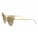 Dolce & Gabbana - Cat Eye Sunglasses Devotion - Gold Barocco - Dolce & Gabbana Eyewear