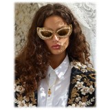 Dolce & Gabbana - Cat Eye Sunglasses Filigree - Gold - Dolce & Gabbana Eyewear