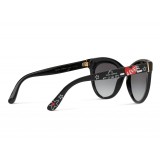 Dolce & Gabbana - Occhiale da Sole Cat Eye Print Family - Nero Graduale - Dolce & Gabbana Eyewear