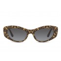 Dolce & Gabbana - Cat Eye Devotion Sunglasses - Damasco Glitter Black - Dolce & Gabbana Eyewear