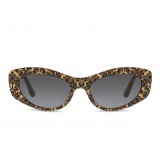 Dolce & Gabbana - Occhiale da Sole Devotion Cat Eye - Damasco Glitter Nero - Dolce & Gabbana Eyewear