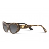 Dolce & Gabbana - Occhiale da Sole Devotion Cat Eye - Damasco Glitter Nero - Dolce & Gabbana Eyewear