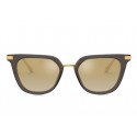 Dolce & Gabbana - Classic Sunglasses Plaque Logo - Golden Pois on Black - Dolce & Gabbana Eyewear